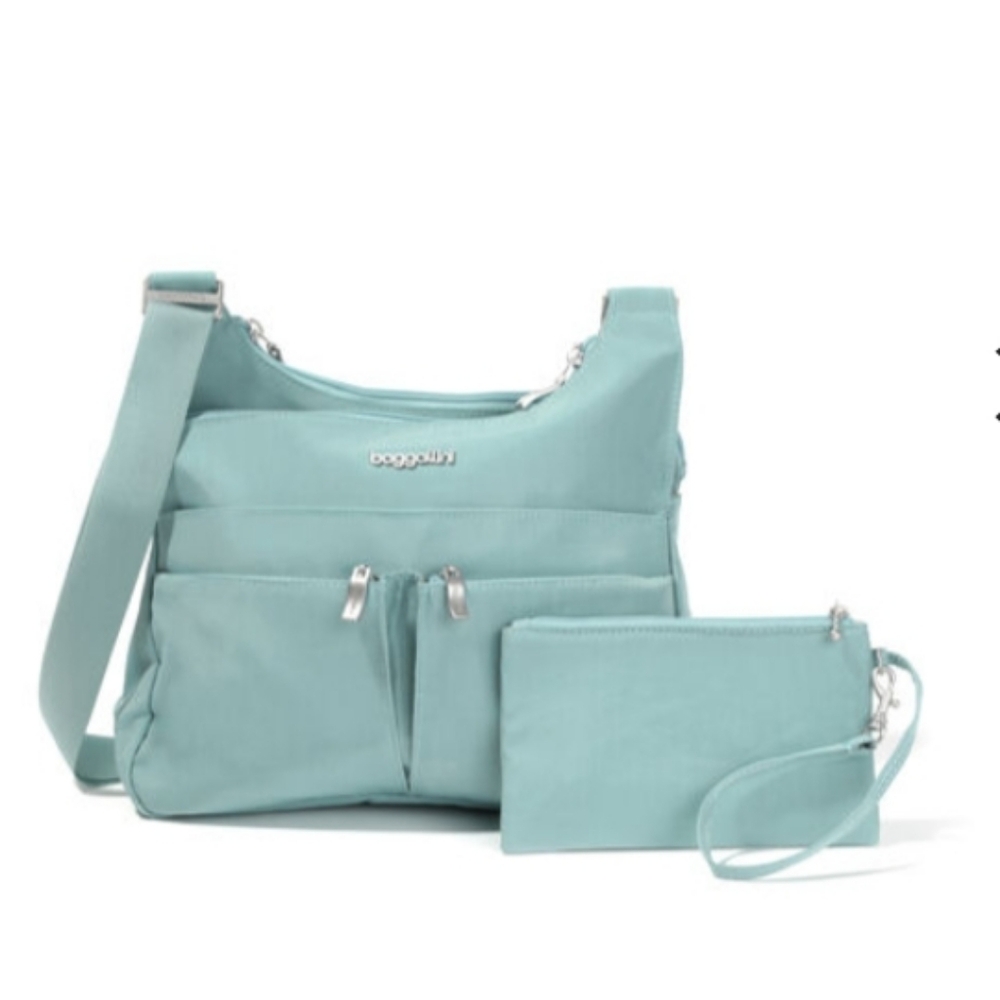 Baggallini Seaglass Cross Over Crossbody Bag
